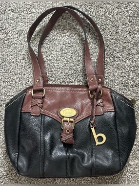 Black and Brown vintage leather Born Concept BOC bag